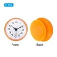 thumbnail image 3 of Waterproof Bathroom Shower Clock Mini Round Wall Clocks with Suction Cup, Orange, 3 of 6