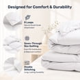 thumbnail image 4 of Unikome All Season Goose Down Feather Fiber Comforter with Natural Filling, Soft & Breathable Lightweight Duvet Insert, Machine Washable,Twin 68 x 88 Inch,White, 4 of 10