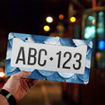 thumbnail image 4 of 1 Pcs Denim Scales License Plate Frame, License Plate Cover for Car Decorative Parts, Aluminum License Plate Bracket Holder Rust-Proof Weather-Proof for US Standard Car, 4 of 9