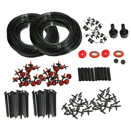 150FT Automatic Micro Drip Irrigation System Plant Self Watering Garden Hose Kits For Home Garden Hanging Basket Plant (Best Drip Irrigation For Hanging Baskets)