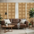 thumbnail image 2 of Ambesonne Abstract Window Curtains, Floral Retro Illustration, Each 28" W x 95" L, Pale Brown Camel, 2 of 5