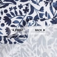 thumbnail image 3 of Haperlare 26"W x 36" L Floral Kitchen Curtain Blackout Botanical Retro Cafe Curtain for Bathroom Laundry Water Resistant, Navy Blue, 2 Panels, 3 of 6