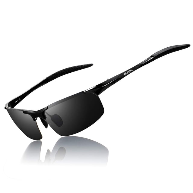 Lentes de Sol Deportivos RONSOU para Hombre, Al-Mg Polarizados e Irrompibles