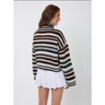thumbnail image 4 of Striped Turtleneck Cropped Sweater, 4 of 5