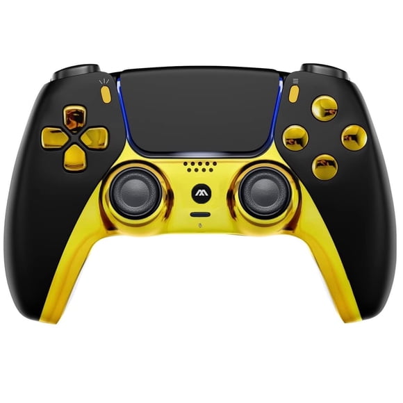 Controlador Inalámbrico MODDEDZONE PS5 Diseño Negro y Dorado