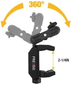 PREXISO Laser Level, 65Ft Self Leveling Cross Line Laser Level, Green Line leveler Tool for Hanging Picture, Floor Tile, Home Renovation with LED Indicator & 2 AA Batteries (360°Clamp)
