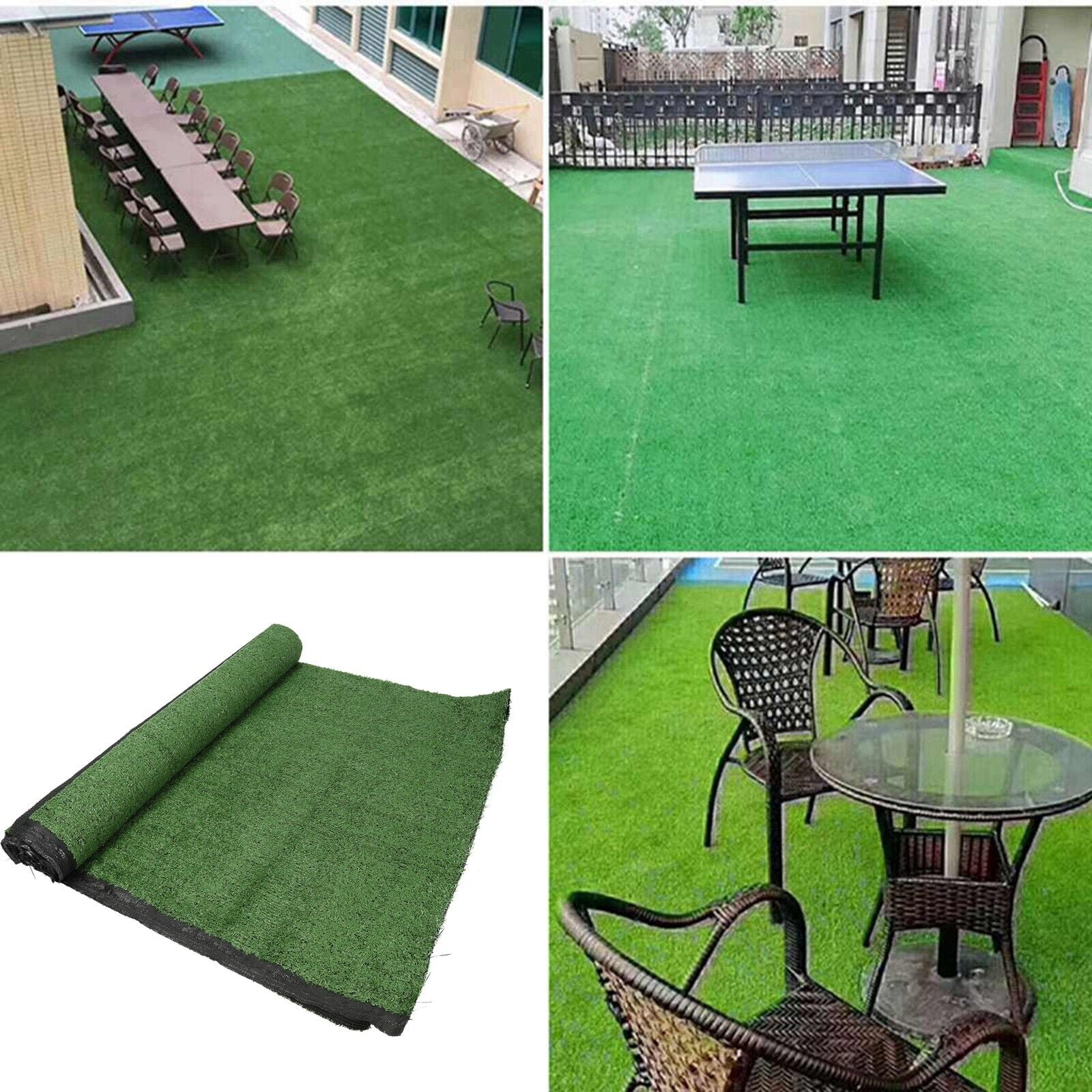 Green Artificial Grass Rug 6 ft. x 8 ft. Patio Deck Indoor Outdoor Landscape