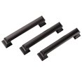thumbnail image 1 of Paquete de 4 manijas negras mate para gabinetes: manijas cuadradas para gabinetes, tiradores negros resistentes para cajones para puertas de armarios, cajones de tocador, 1 of 5