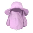 thumbnail image 2 of 2025 Men Women 50+ UPF Fishing Cap with Removable Face Mask Ear Neck Flap Cover Outdoor UV 360 Degree Protection Waterproof Quick-Dry Sun Hat Visor Neck Cover Cap For Hiking Fishing -1PCS-Purple Pink, 2 of 9