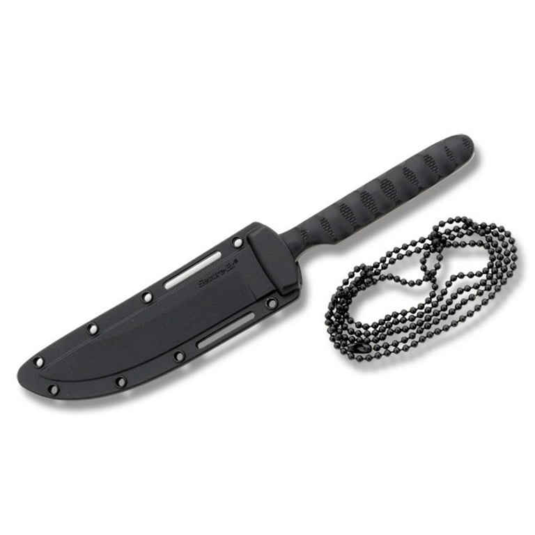 HUNTING KNIFE DROP POINT FIXED BLADE 5 SERRATED EDGE TITANIZED ANTI-RUST  SHEATH