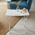 thumbnail image 2 of Fairway Avenue Home 26"W Bamboo Folding Personal Table, White, 2 of 6