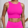 thumbnail image 2 of xfsWaSs Womens Tank Tops with Built In Bras High Neck Racerback Sports Bra Padded Workout Crop Tops Solid Color Summer Athletic Yoga Top, 2 of 4