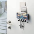 thumbnail image 5 of Beautiful Dragonfly Key Holder for Wall Mail Holder Organizer with 5 Key Hooks Wall Mount Key Rack with Shelf, 5 of 6