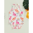 thumbnail image 2 of Infant Baby Girls Summer Sleeveless Romper Dinosaur Print Jumpsuit, 2 of 7