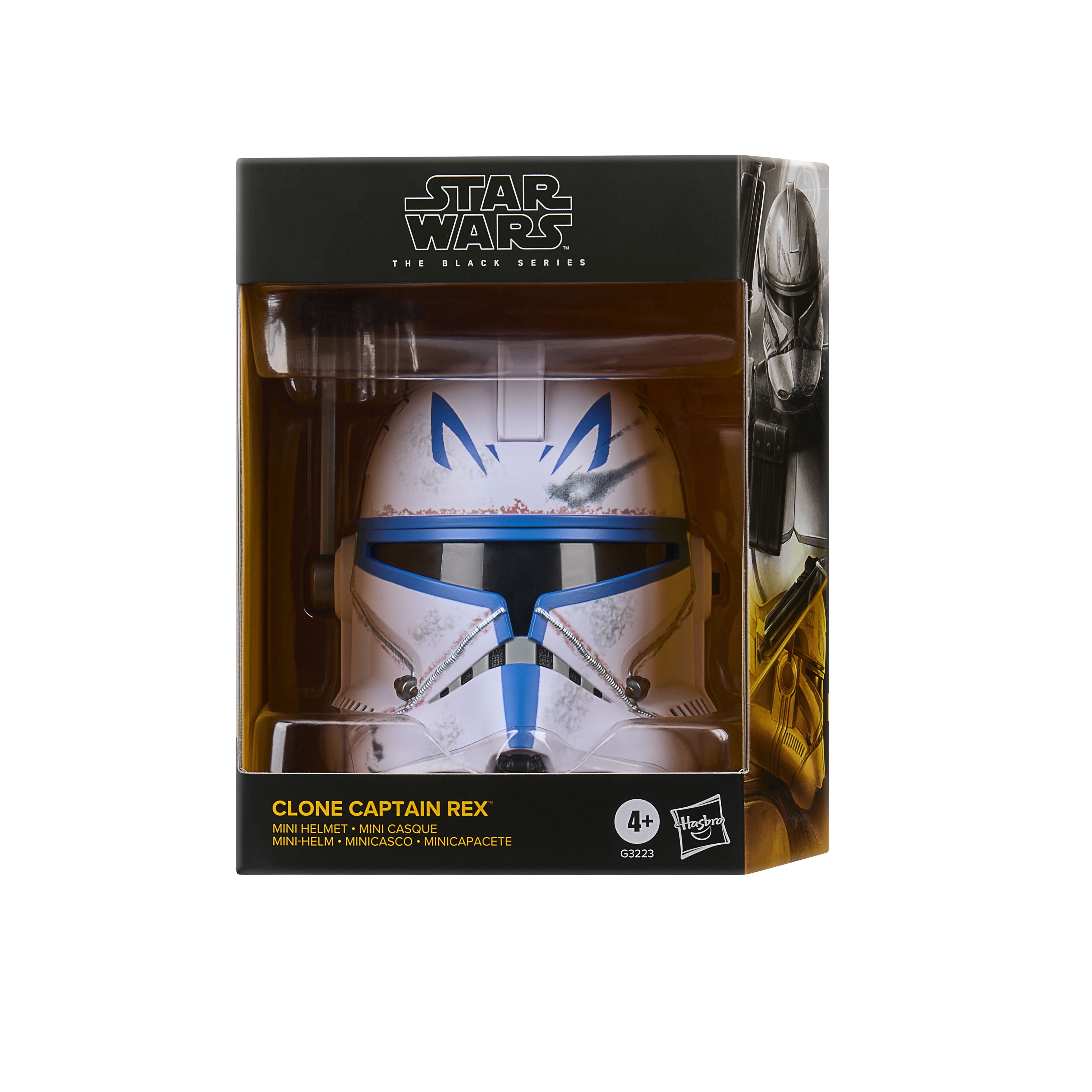 Star Wars The Black Series Clone Captain Rex Premium Mini Helmet for Display, 6 In. Scale