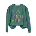 thumbnail image 4 of Tweang Mardi Gras Sweater Mardi Gras Blouse Graphic Tees for Women Womens Quarter Zip Sweatshirt Mardi Gras Hoodies for Women Mardi Gras Sweatshirts for Women Oversized Sweatshirt Green M, 4 of 4