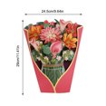 thumbnail image 2 of Ramo de flores de papel 3D tarjeta de felicitación flores de papel creativas tarjetas emergentes ramo de flores para siempre regalos para el día de la madre, 2 of 7