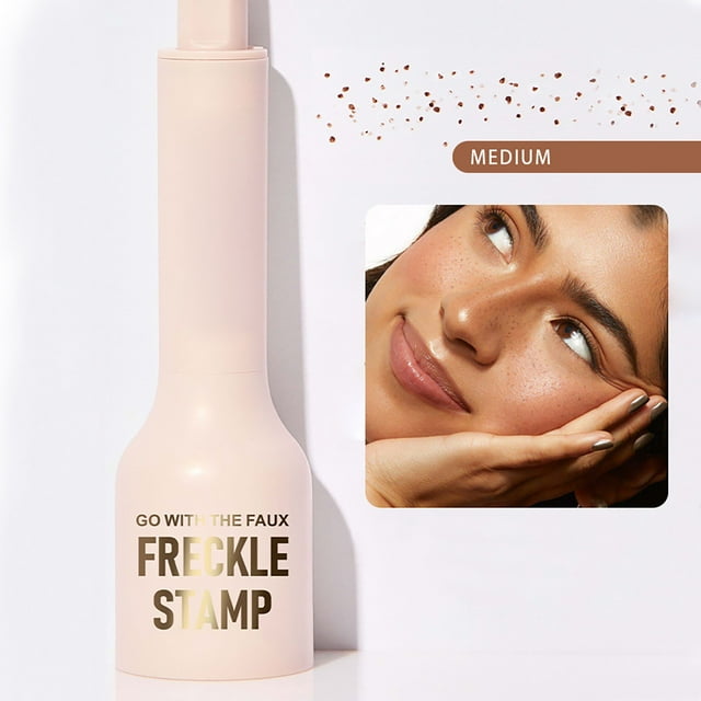 Tampon à Taches de Rousseur Factices Amélioré Stylo Liquide à Taches de Rousseur Tampon à Coussin d'Air Longue Tenue Marqueur de Tampon à Taches de Rousseur Réaliste pour Maquillage Naturel