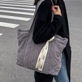 thumbnail image 4 of Bolso Hombro Acolchado para Mujer Bolso Informal Suave para Damas Y Niñas (gris), 4 of 9