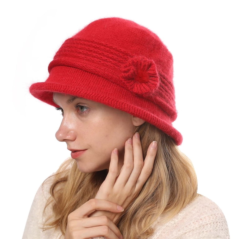 Dyfzdhu Fedora Hats for Women Elegant Flower Fall Winter  display picture 2