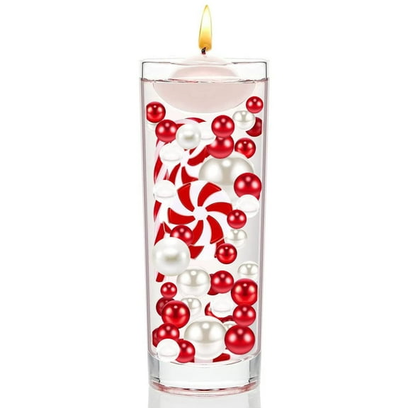 Cadorn Christmas Vase Filler Beads - Water Gel Beads for Festive Table Centerpieces & Home Party Decor
