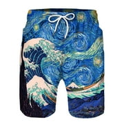 XZNGL Boys Kids Children 3D Print Swim Swimwear Beach Shorts QuickDry Swimtrunk