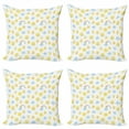 thumbnail image 1 of Ambesonne Moon Throw Pillow Cover 4 Pack, Happy Moons Stars Clouds, 18", Pale Blue Yellow Pink, 1 of 2