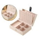 thumbnail image 4 of Joyero Multifuncional de Cuero PU Impermeable de Múltiples Capa Cerradura Soporte de Exhibición Portátil para Colr Mujeres Niñas Regalo bnco Sunnimix caja de almacenamiento de joyas, 4 of 8