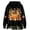 Black, variant on Womens Halloween Graphic Pullover Oversized Drawstring Long Sleeve Tops Fall Floral Pumpkin Maple Leaf Graphic Hoodies Casual Sweatshirt