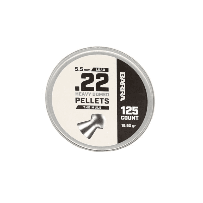 Barra Mule Heavy Dome Airgun Pellets – 19.90 Grain, .22 Cal / 5.5 mm (125 Count)