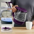 thumbnail image 6 of OVENTE Portable Electric Glass Kettle 1.5 Liter with Blue LED Light and Stainless Steel Base, Fast Heating Countertop Tea Maker Hot Water Boiler with Auto Shut-Off & Boil Dry Protection, Purple KG83P, 6 of 8
