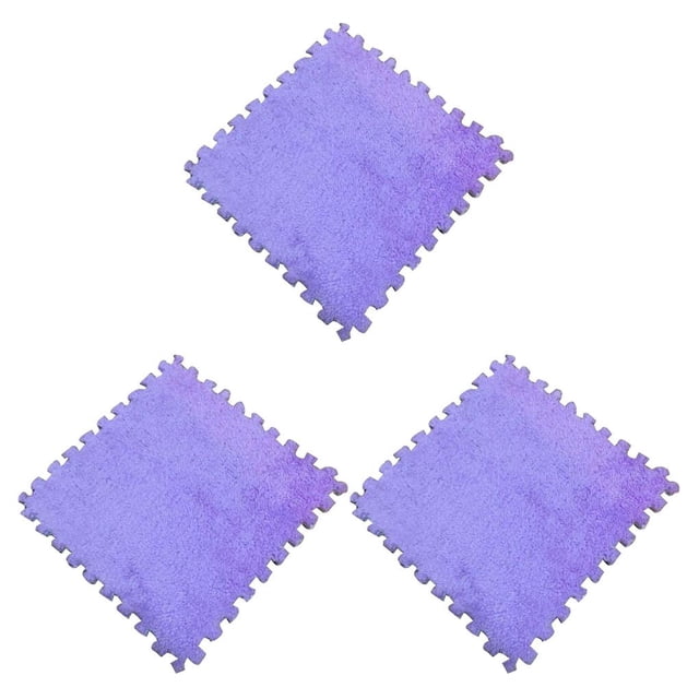 QualitChoice Tapis de Sol en Mousse EVA Douce pour Bébé Enfants Jouet Jeux Violet 3Ensemble