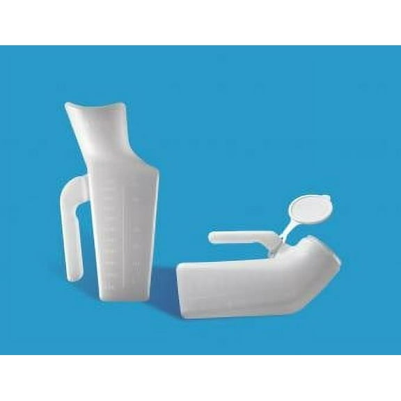 Male Urinal Carex 32 oz. With Cover Single Patient Use  - Case of 6