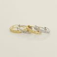 thumbnail image 3 of Anygolds 14K Real Solid Gold Diamond-Cut Hinged Hoop Earrings Piercings, 3 of 8