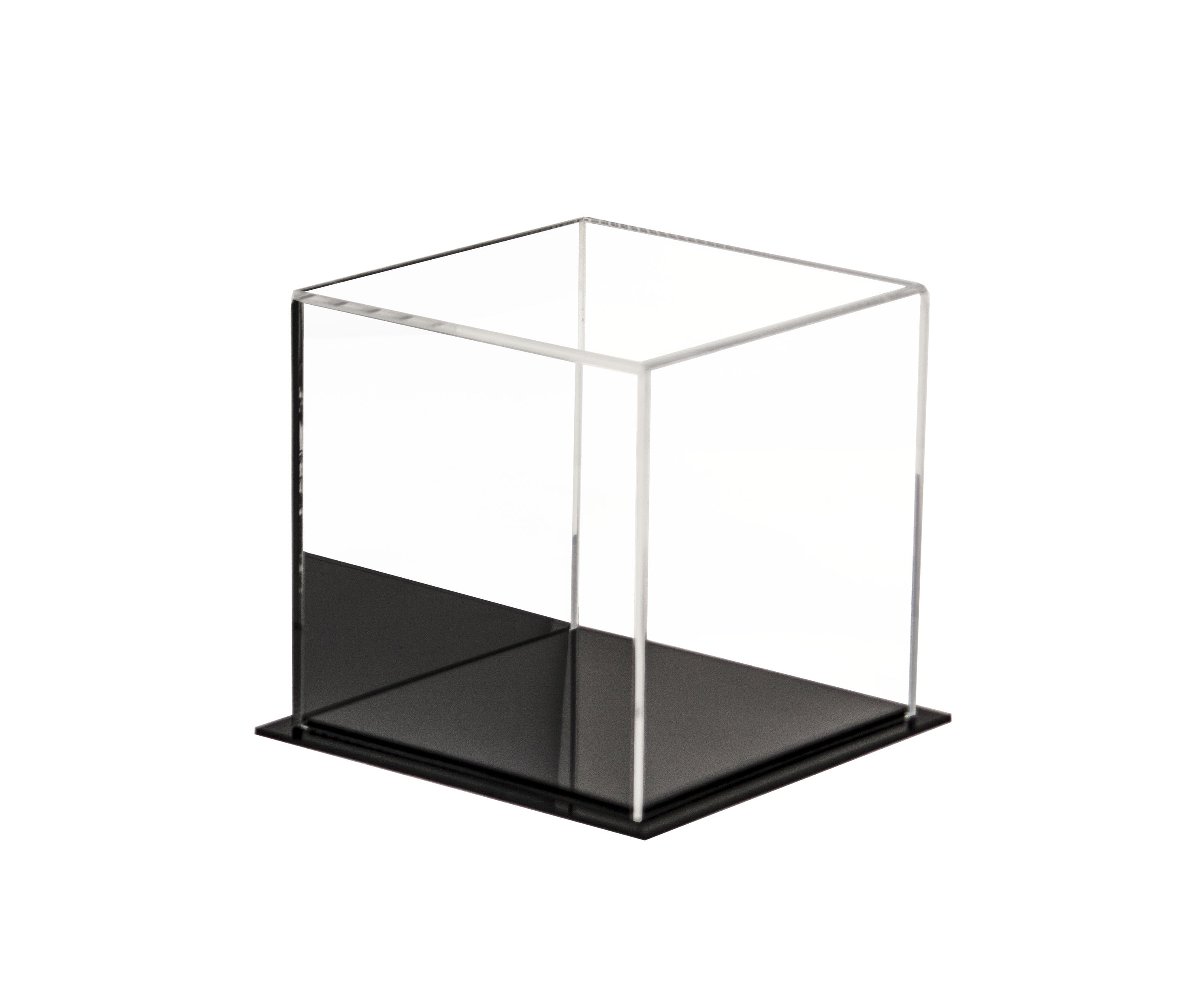 Versatile Acrylic Display Case, Cube, Dust Cover and Riser (Clear or