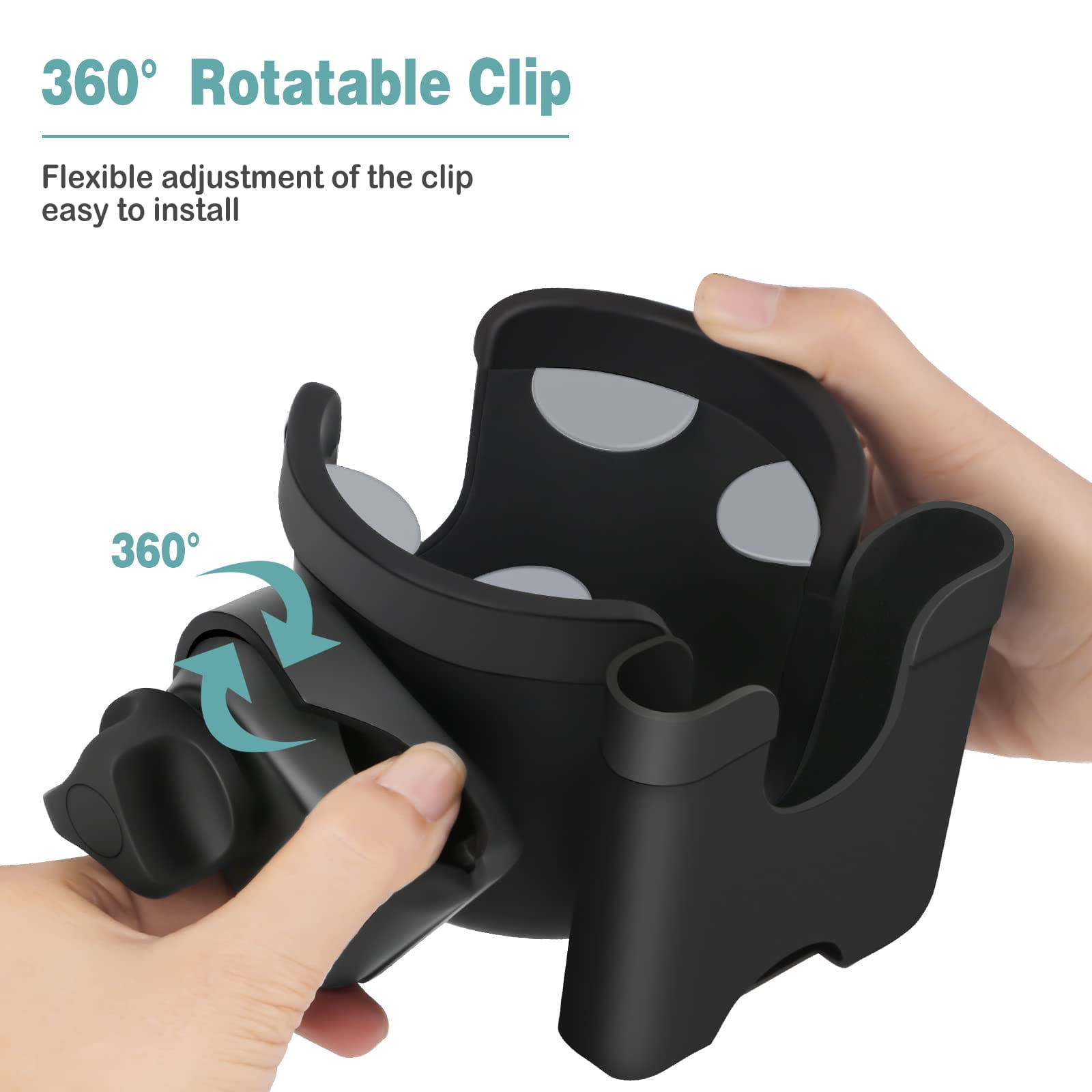 Travelwant Walker Cup Holder-2 in 1 Universal Baby Stroller Cup