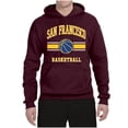 thumbnail image 2 of Wild Bobby City of San Francisco Basketball Fantasy Fan Sports Unisex Hoodie Sweatshirt, Maroon, Medium, 2 of 5