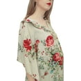 thumbnail image 3 of Bimba Moms Mint Green Floral Printed Kaftan With Belt Maternity Maxi Dress-24, 3 of 8