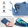thumbnail image 3 of Liquid Silicone Case for iPhone 12, [Camera Protection] [Anti Fingerprint] [Wireless Charging] 4 Layer Phone Case Protective Cover, Built-in Microfiber Case Cover, 6.1", Blue, 3 of 14