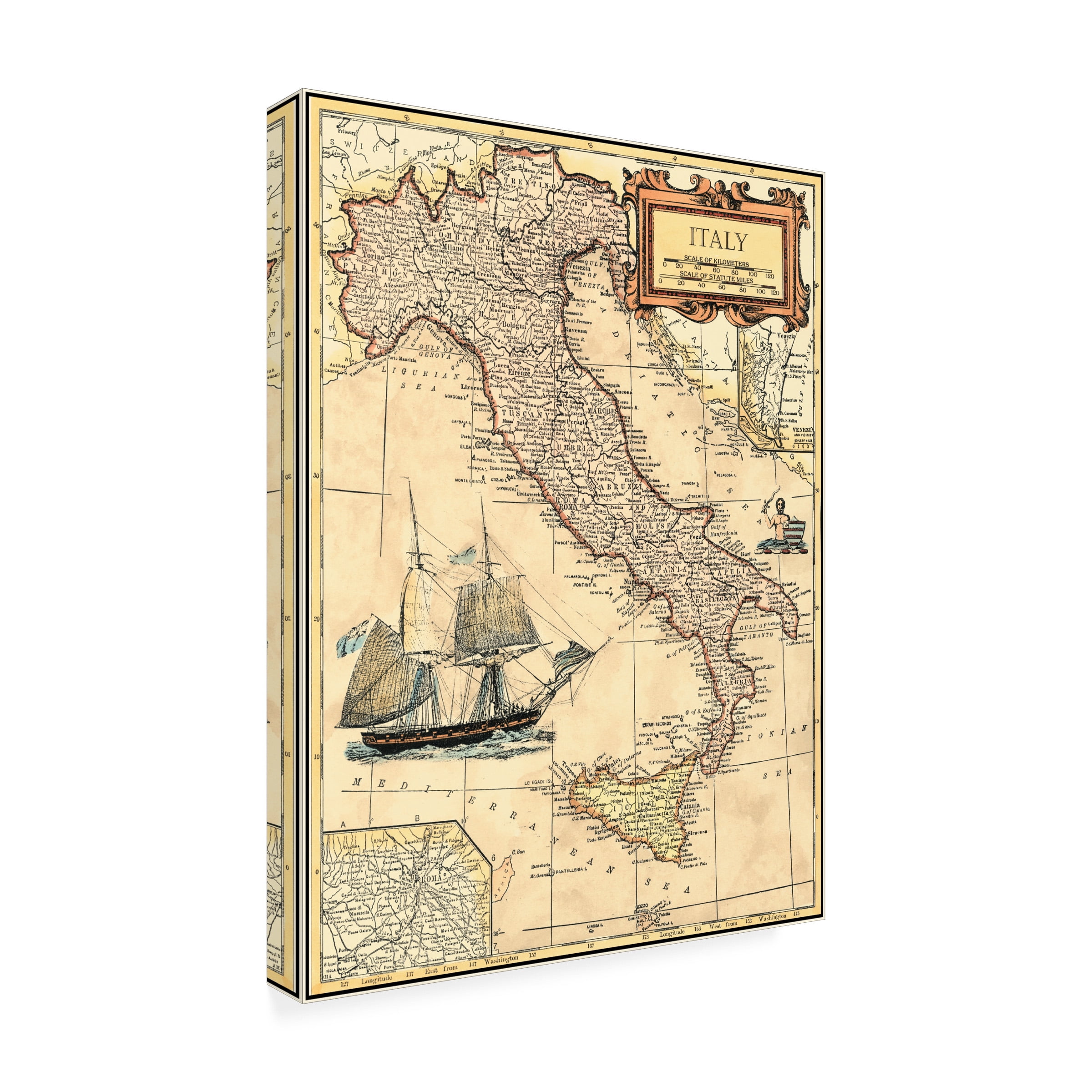 Vision Studio 'Italy Map' Outdoor All-Weather Wall Decor