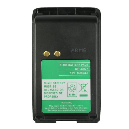 - 7.2v 1600mAh NiMh Two-way Radio Battery for MOTOROLA PMNN4071 PMNN4071 PMNN4071AR Mag One BPR40 A8 Portable Two-Way Radio