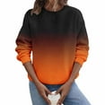 thumbnail image 2 of Ounisa Women's Casual Loose Fit Pocket Shirts Printed Gradient Coats Tops Sweatshirts Pullover, 2 of 5