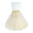thumbnail image 3 of Flower Girls Dress Bow Tie Champagne Sequin Wedding Pageant 7-8, 3 of 6