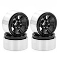 thumbnail image 1 of Llanta de la rueda de aleación de aluminio Beadlock 1,9 pulgadas llantas Hub 4 Uds reemplazo para 1/10 Axial SCX10 90046 SCX10 III AXI03007 AXI03003 RC Car Romacci Llanta de la rueda, 1 of 6