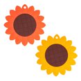 thumbnail image 1 of OULII 2Pack Sunflower Design Placemats TPE Heat Resistant Anti Slip Table Mats for General Users, 1 of 8