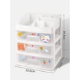 thumbnail image 2 of 1pc Large Capacity Desk Organizer With Multiple Drawers, Dustproof Transparent Design, Simple Storage Rack, Multi-Functional Desktop Shelf For Makeup, 2 of 5