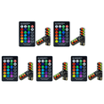 thumbnail image 1 of Focos Liquidación LED Control remoto T10 W5W Luz de coche RGB Luz intermitente estroboscópica con controlador, 1 of 5