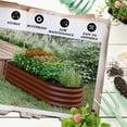 thumbnail image 6 of Outsunny Galvanized Raised Garden Bed Kit, Metal Planter Box with Safety Edging, 76.75" x 23.5" x 16.5", Brown, 6 of 9