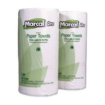 Marcal 100% Premium Recycled Kitchen Roll Towels, 2-Ply, 11 x 8.8, White, 12 Rolls/Carton