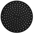 thumbnail image 1 of 20cm Anti Slip Round Cooking Fryer Mat Anti Sticking Silicone Steamer Liners For KitchenBlack, 1 of 5